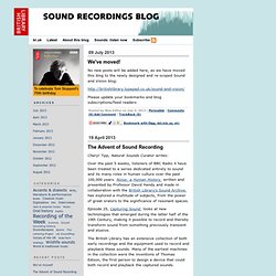 Sound Recordings Blog