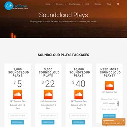 Buy Soundcloud Plays from Active Users starting at $7 only