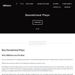 Buy Soundcloud Plays Cheap - SMGains