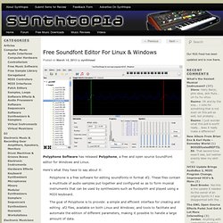 Free Soundfont Editor For Linux & Windows