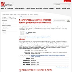SoundGrasp: A gestural interface for the performance of live music - UWE Research Repository