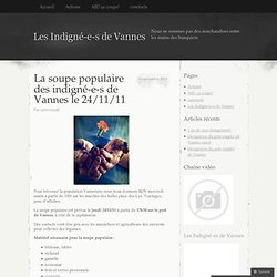 La soupe populaire des indigné-e-s de Vannes le 24/11/11 « Les Indignés de Vannes