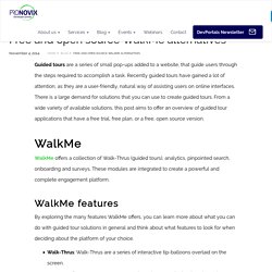 Free and open source WalkMe alternatives