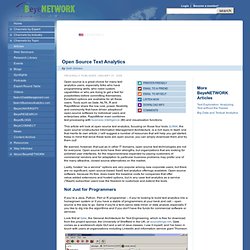 BeyeNETWORK: Open Source Text Analytics