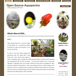 Open Source Aquaponics ~ Reconnecting with Food