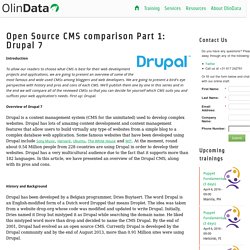 Open Source CMS comparison Part 1: Drupal 7