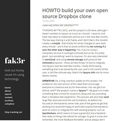 HOWTO build your own open source Dropbox clone – fak3r