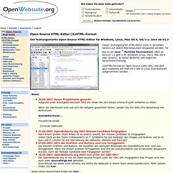 Open-Source HTML-Editor: (X)HTML-Format 9 zum freien Download