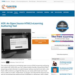 H5P: An Open Source HTML5 eLearning Authoring Tool