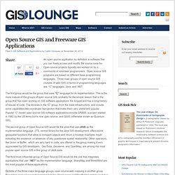OS and Freeware GIS Applications