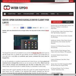 Grive: Open Source Google Drive Client For Linux