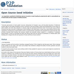 Open Source Seed Initiative