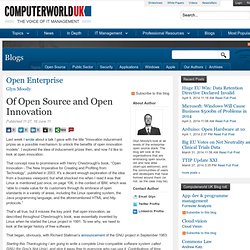 Of Open Source and Open Innovation