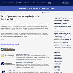 eFront: Top 10 Open Source e-Learning Projects to Watch for 2011