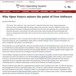 Why Open Source Misses the Point of Free Software