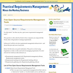 free open source requirements Mgmt Tools