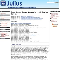 Open-Source Large Vocabulary CSR Engine Julius