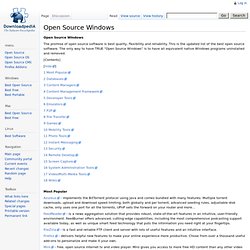 Open Source Windows
