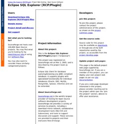 SourceForge.net: Eclipse SQL Explorer [RCP/Plugin] - Project Web Hosting - Open Source Software