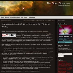 How to install OpenERP 6 on Ubuntu 10.04 LTS Server (Part 1)