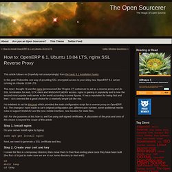 How to: OpenERP 6.1, Ubuntu 10.04 LTS, nginx SSL Reverse Proxy