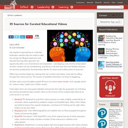 35 Sources for Curated Educational Videos