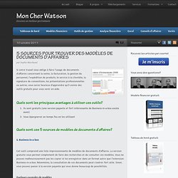 Sources pour trouver des modèles de documents d’affaire