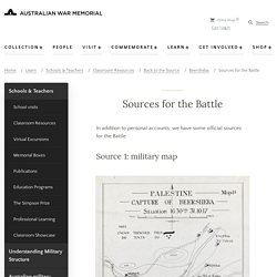 Sources for the Battle