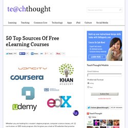 50 Top Sources Of Free eLearning Courses