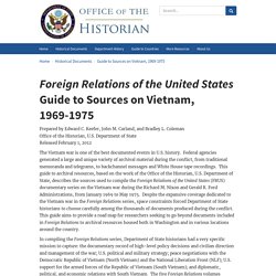 Guide to Sources on Vietnam, 1969-1975 - Historical Documents