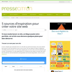 5 sources d’inspiration pour la création d'un site web