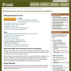 The Best Sources for Free Unix and Linux Education Online