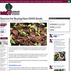 Sources for Buying Non-GMO Seeds