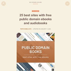 25 sources of free public domain books