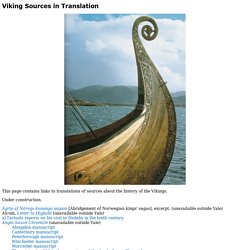 Viking Sources in Translation: Homepage