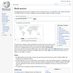 Book sources - Wikipedia, the free encyclopedia - Iceweasel