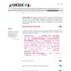 Sourcing CRÉDOC