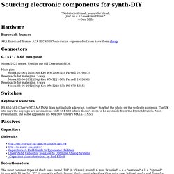Sourcing electronic components for synth-DIY