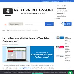 Benefits of Sourcing List for Improve Your Sales Performance
