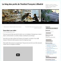Le blog des profs de l'Institut Français à Madrid