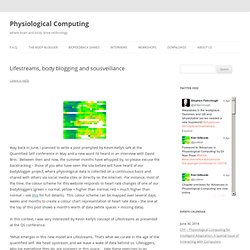 Physiological Computing : Lifestreams, body blogging and sousveillance