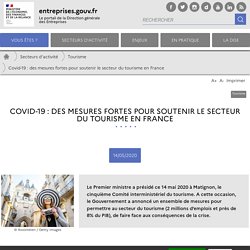 Covid-19 : des mesures fortes pour soutenir le secteur du tourisme en France
