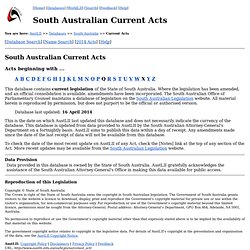 South Australian Consolidated Acts