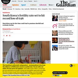 South Korea's Fertility Rate Set to hit Record Low (0.96)