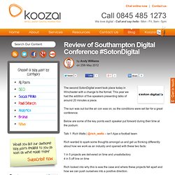 Review of Southampton Digital Conference #SotonDigital