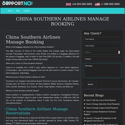 China Southern Airlines Manage Booking