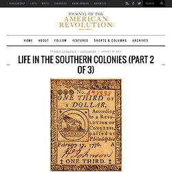 Life in the Southern Colonies (2)