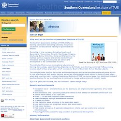 Jobs at SQIT - Southern Queensland Institute of TAFE