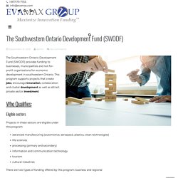 Southwestern Ontario Development Fund (SWODF)