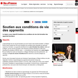 Soutien aux conditions de vie des apprentis